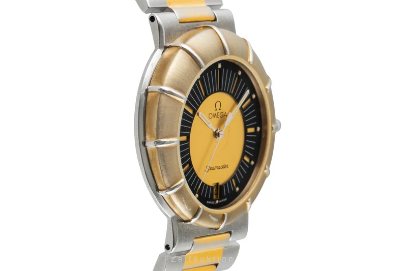 Omega Seamaster gilt / steel quartz men's watch 196.0301 , 396.0993 Vintage [2600751]