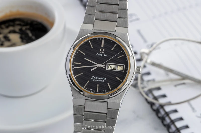 Omega Seamaster steel quartz men's watch 196.0131 396.0871 Vintage [2600641]