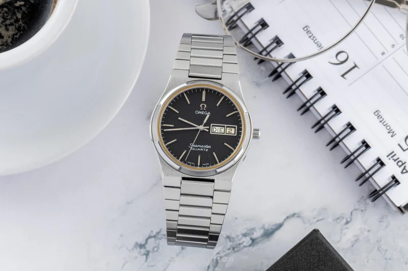 Omega Seamaster steel quartz men's watch 196.0131 396.0871 Vintage [2600641]