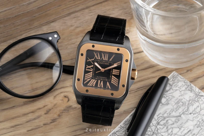 Cartier Santos 100 steel / gold automatic men's watch W2020009 [2601246]