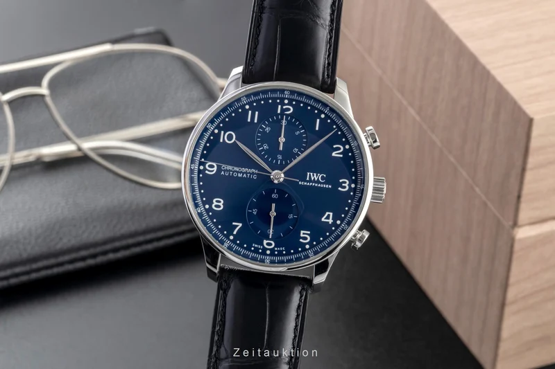 IWC Portugieser chronograph steel automatic men's watch IW371601 LP: 9100EUR Limited [2601252]