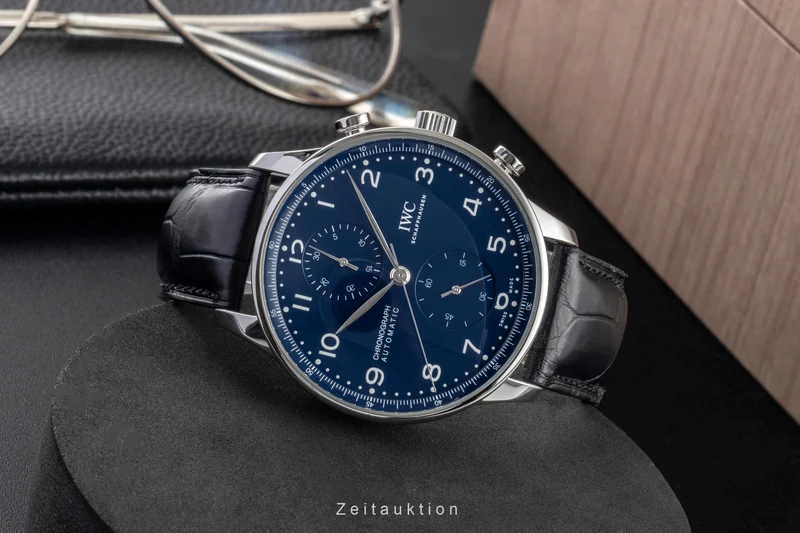 IWC Portugieser chronograph steel automatic men's watch IW371601 LP: 9100EUR Limited [2601252]