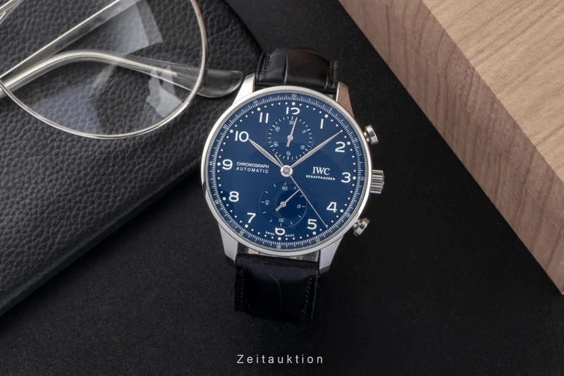 IWC Portugieser chronograph steel automatic men's watch IW371601 LP: 9100EUR Limited [2601252]