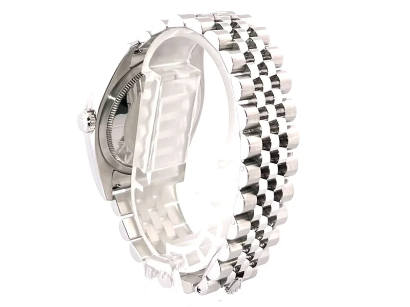 Rolex Datejust 36 Edelstahl Weißgold 116234 Schwarz J Diamant Jubile-Band