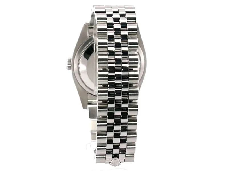 Rolex Datejust 36 Edelstahl Weißgold 116234 Schwarz J Diamant Jubile-Band