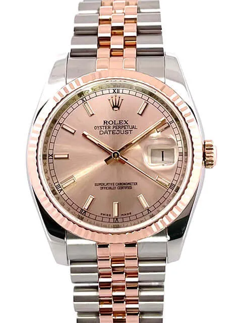 Rolex Datejust 36 Edelstahl Everose-Gold 116231 Pink Jubile-Band