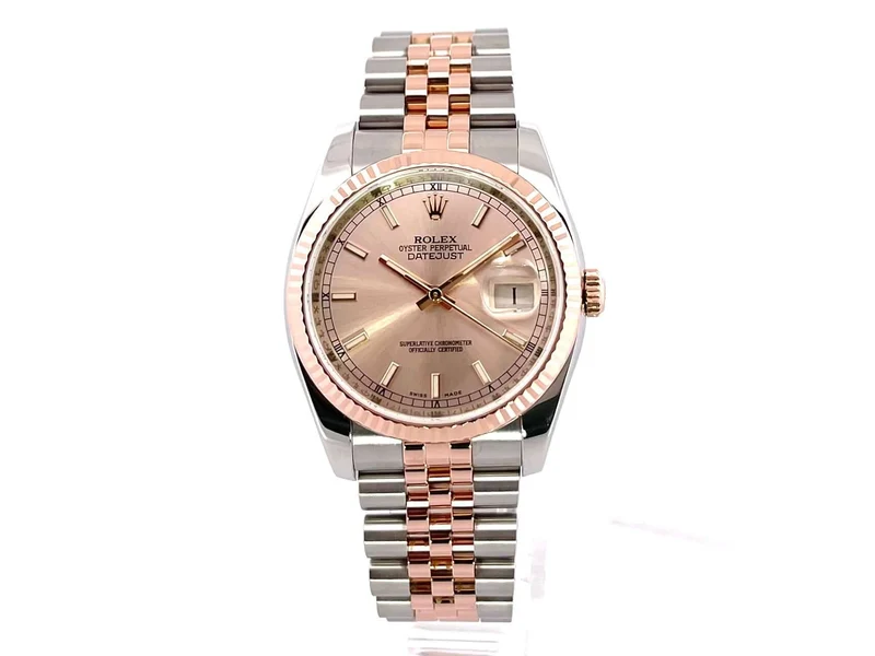 Rolex Datejust 36 Edelstahl Everose-Gold 116231 Pink Jubile-Band