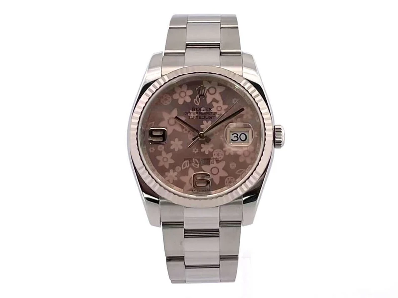 Rolex Datejust 36 Edelstahl - Weißgold 116234 Pink Floral