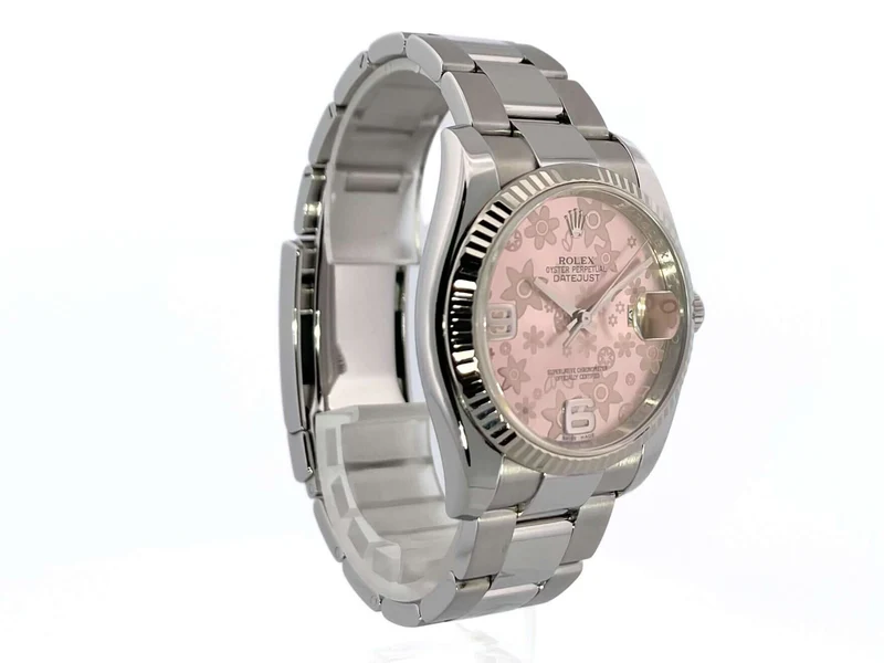 Rolex Datejust 36 Edelstahl - Weißgold 116234 Pink Floral