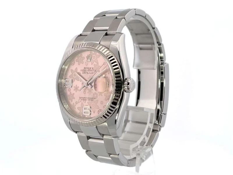 Rolex Datejust 36 Edelstahl - Weißgold 116234 Pink Floral