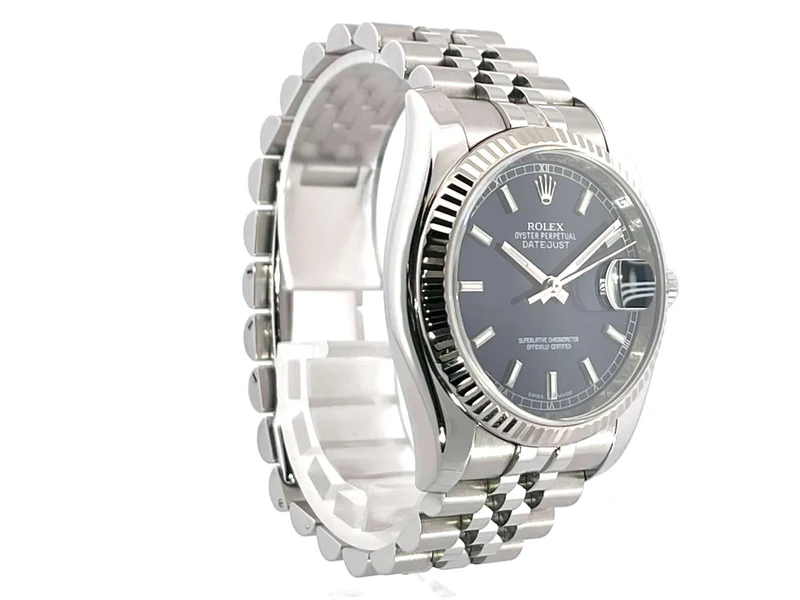 Rolex Datejust 36 Edelstahl Weißgold 116234 Blau Jubile aus 2015
