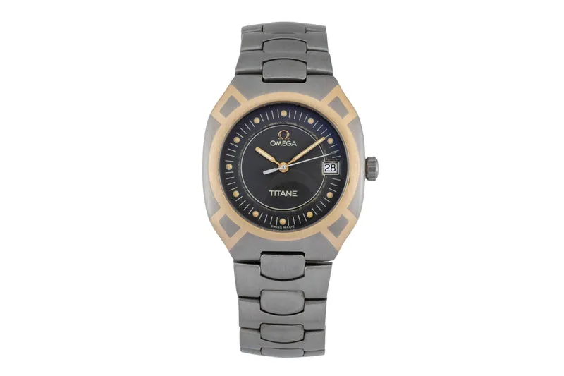 Omega Seamaster titanium / gold quartz men's watch 5814.40.00 [2600813]