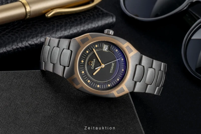 Omega Seamaster titanium / gold quartz men's watch 5814.40.00 [2600813]