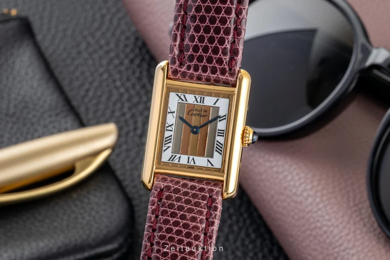 Cartier Tank silver-gilt quartz women's watch 5057001 [2601538]