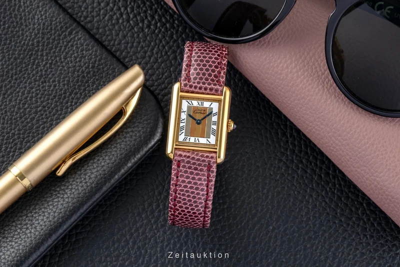 Cartier Tank silver-gilt quartz women's watch 5057001 [2601538]