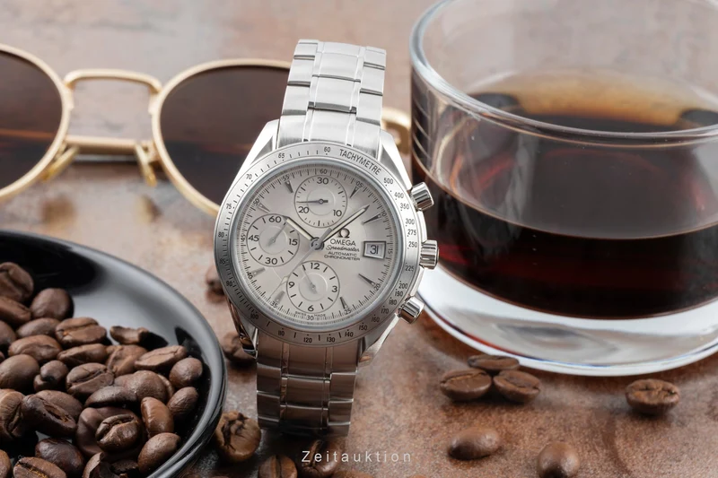Omega Speedmaster Date chronograph steel automatic men's watch 3211.30.00 LP: 6100EUR [2601503]