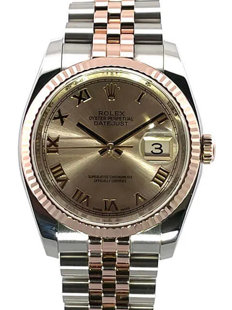 Rolex Datejust 36 116231 Pink Römisch Jubile-Band aus 2017