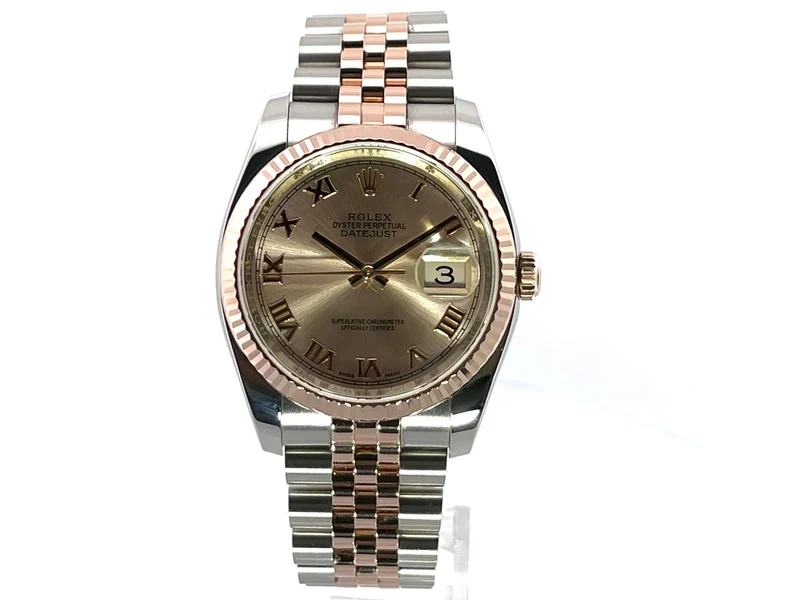 Rolex Datejust 36 116231 Pink Römisch Jubile-Band aus 2017