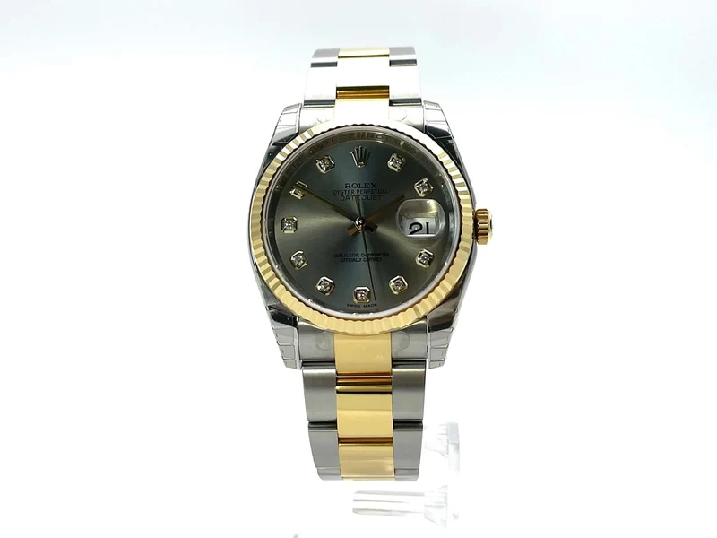Rolex Datejust 36 Edelstahl Gelbgold 116233 Stahlfarben Diamant