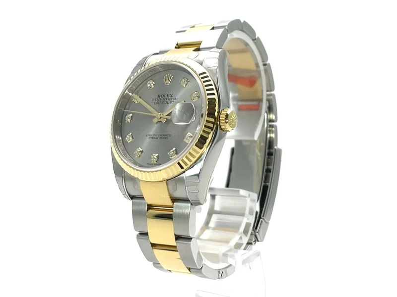 Rolex Datejust 36 Edelstahl Gelbgold 116233 Stahlfarben Diamant