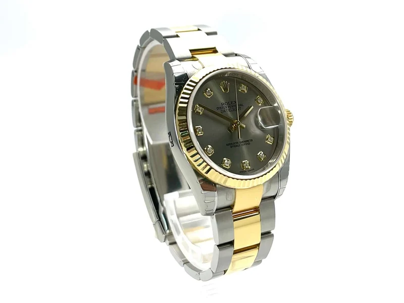 Rolex Datejust 36 Edelstahl Gelbgold 116233 Stahlfarben Diamant