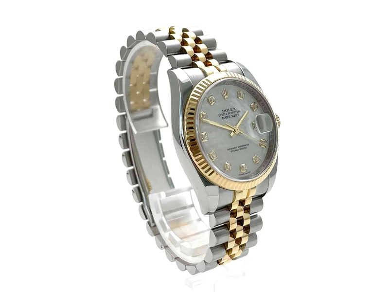 Rolex Datejust 36 116233 Perlmutt Diamant Jubile-Band LC100 aus 2007