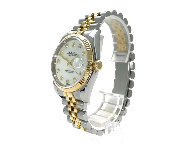 Rolex Datejust 36 116233 Perlmutt Diamant Jubile-Band LC100 aus 2007