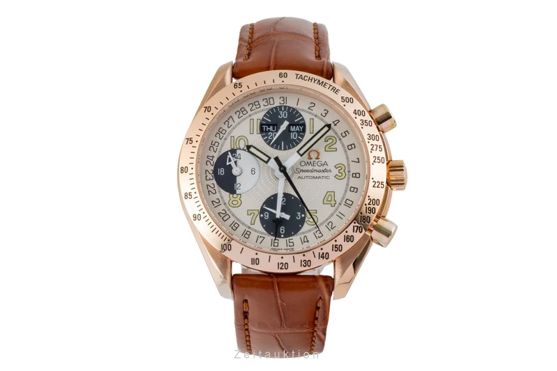 Omega Speedmaster Date chronograph 18 ct red gold automatic men's watch 175.0084 [2600982]