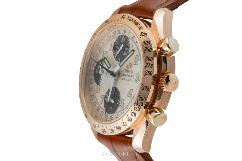 Omega Speedmaster Date chronograph 18 ct red gold automatic men's watch 175.0084 [2600982]