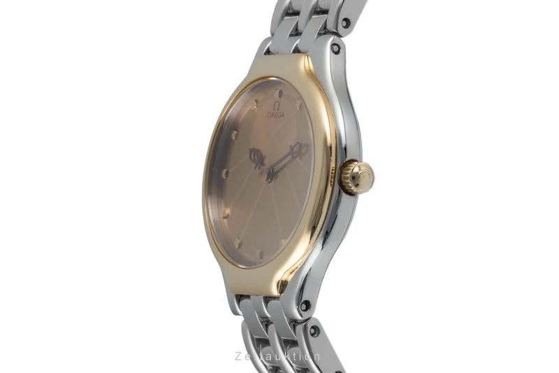 Omega De Ville steel / gold quartz women's watch 795.0901 Vintage [2600076]