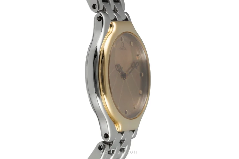 Omega De Ville steel / gold quartz women's watch 795.0901 Vintage [2600076]
