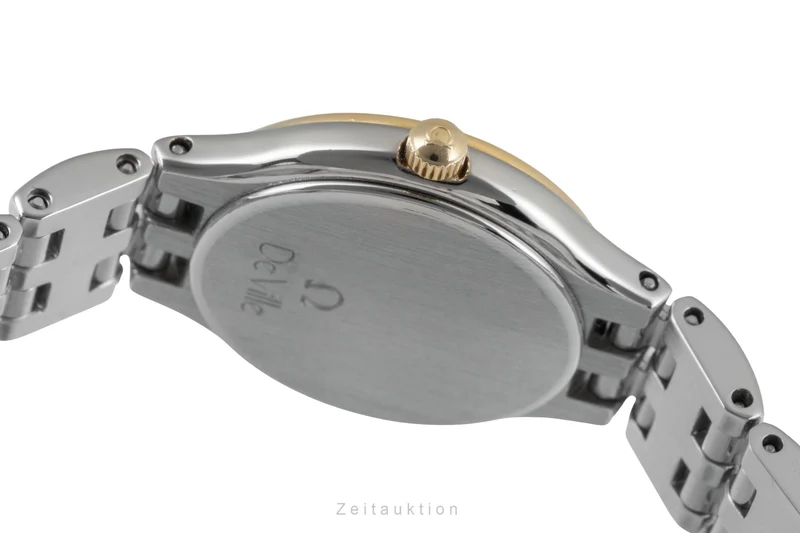 Omega De Ville steel / gold quartz women's watch 795.0901 Vintage [2600076]