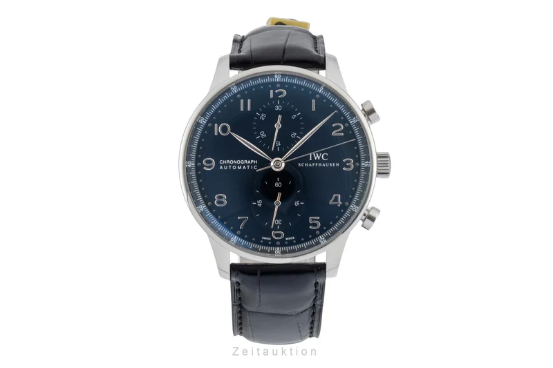 IWC Portugieser chronograph steel automatic men's watch IW371447 LP: 9100EUR [2601377]