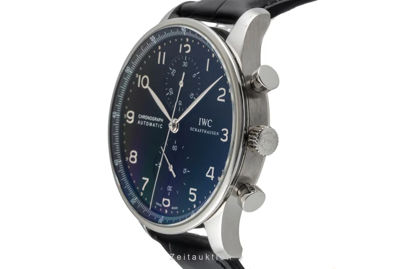 IWC Portugieser chronograph steel automatic men's watch IW371447 LP: 9100EUR [2601377]