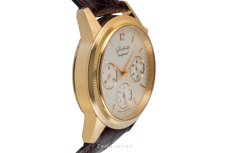 Glashütte Senator chronograph 18 ct gold automatic men's watch 10-66-01-01-05 Limited [2601241]