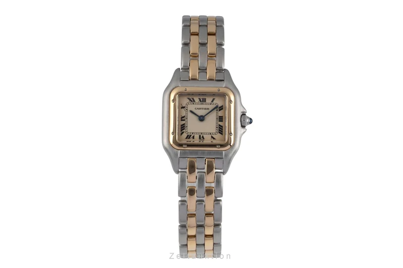 Cartier Panthere steel / gold quartz women's watch 66921 Vintage [2601181]