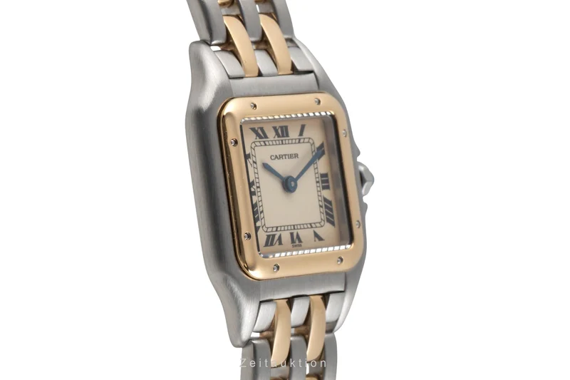 Cartier Panthere steel / gold quartz women's watch 66921 Vintage [2601181]