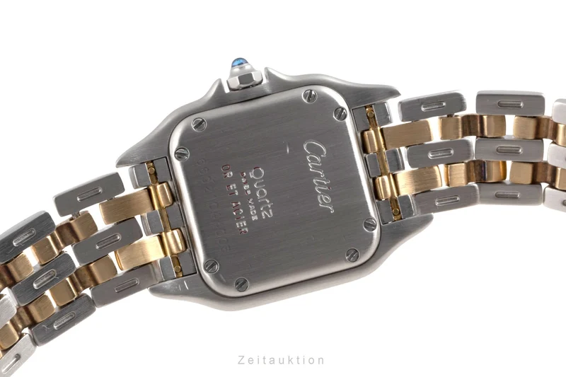 Cartier Panthere steel / gold quartz women's watch 66921 Vintage [2601181]