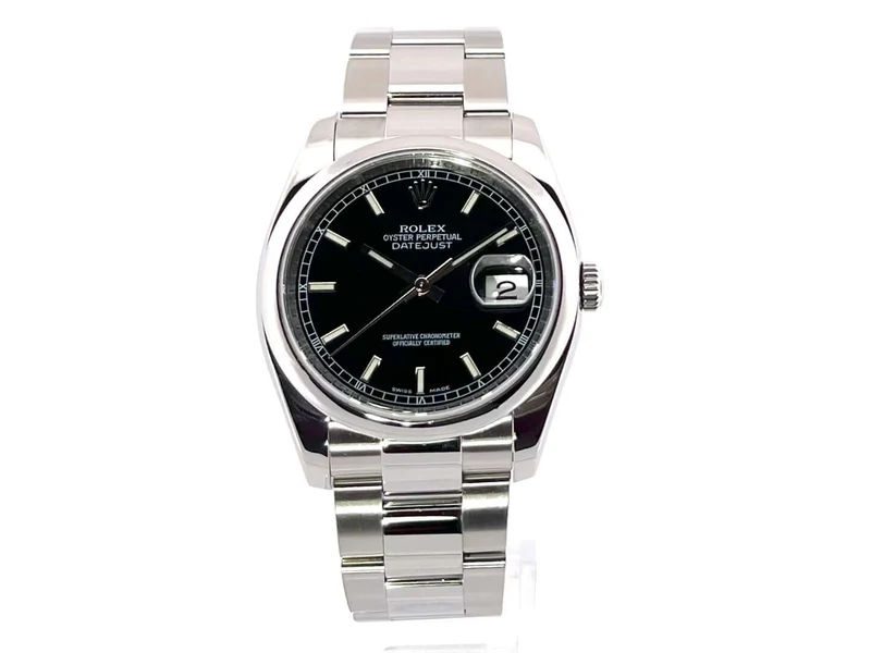 Rolex Datejust 36 Edelstahl 116200 Schwarz