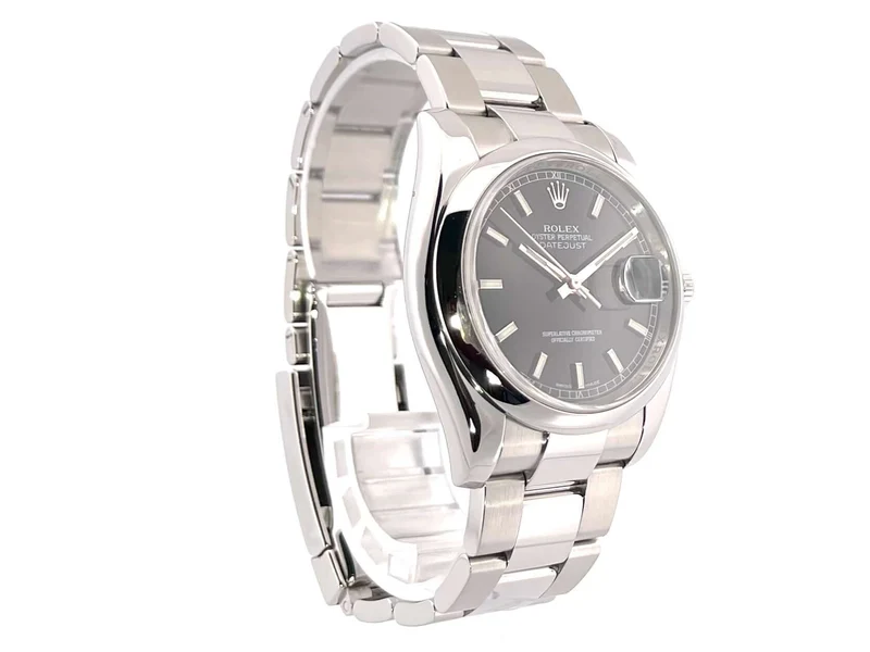 Rolex Datejust 36 Edelstahl 116200 Schwarz