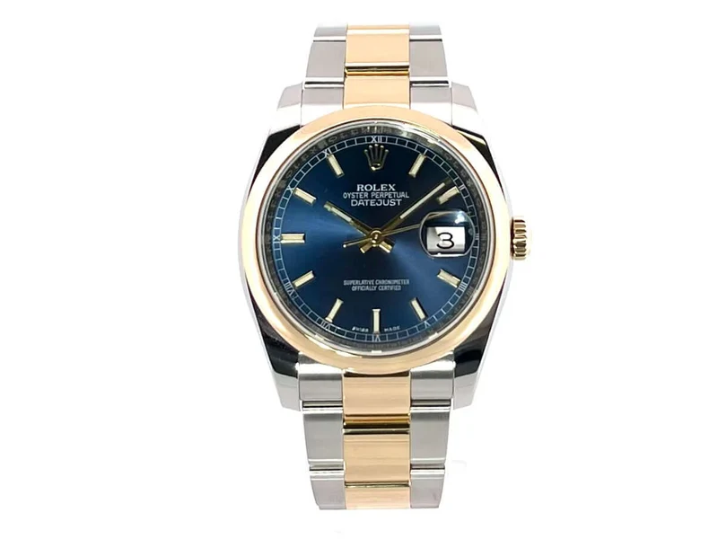 Rolex Datejust 36 Edelstahl - Gelbgold 116203 Blau