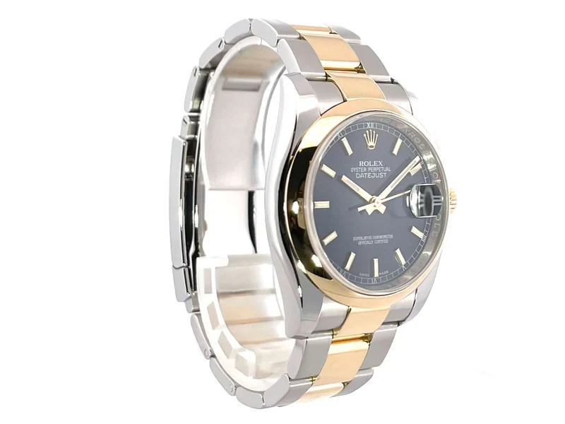 Rolex Datejust 36 Edelstahl - Gelbgold 116203 Blau