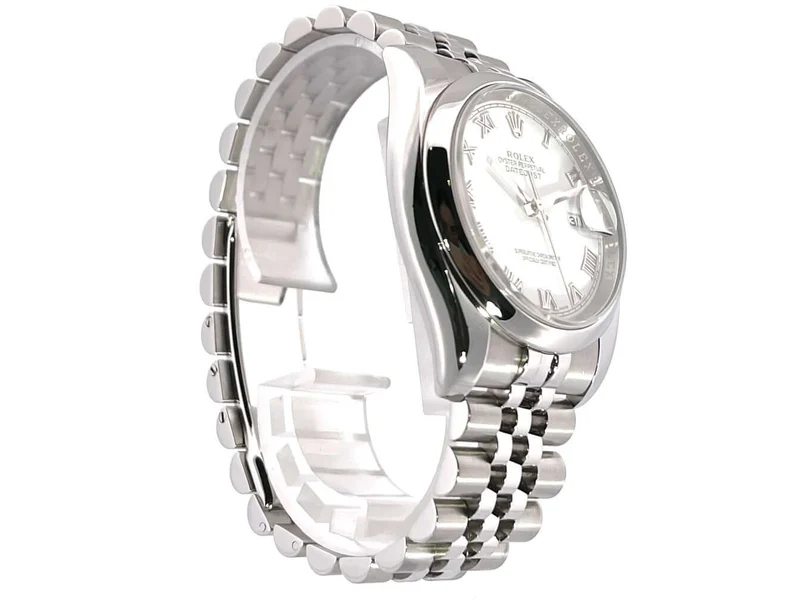 Rolex Oyster Datejust 36 116200 Weiß R Jubile-Band 2009 LC100