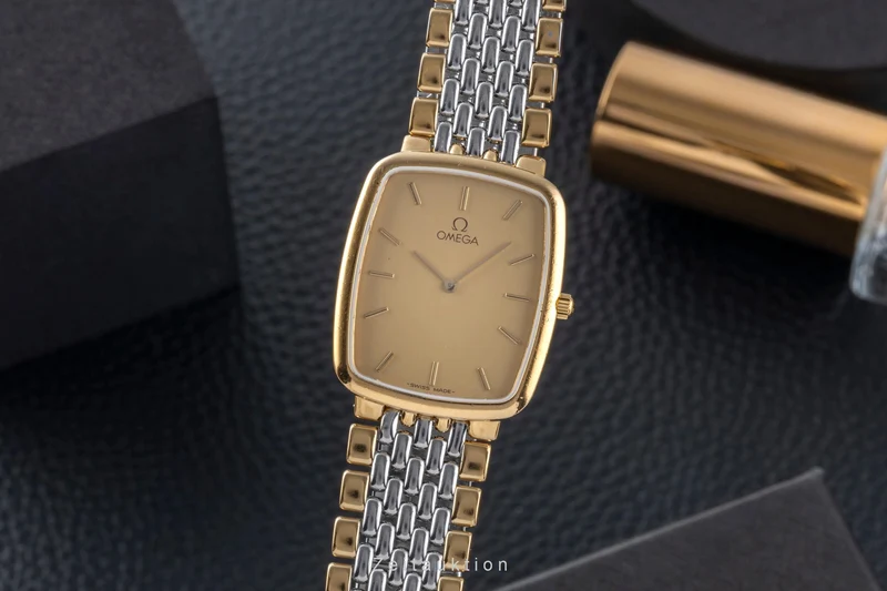Omega De Ville gilt-brass quartz unisex 395.0876.2 [2507483]
