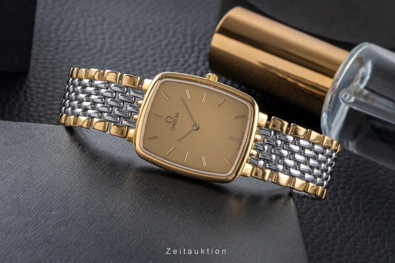 Omega De Ville gilt-brass quartz unisex 395.0876.2 [2507483]