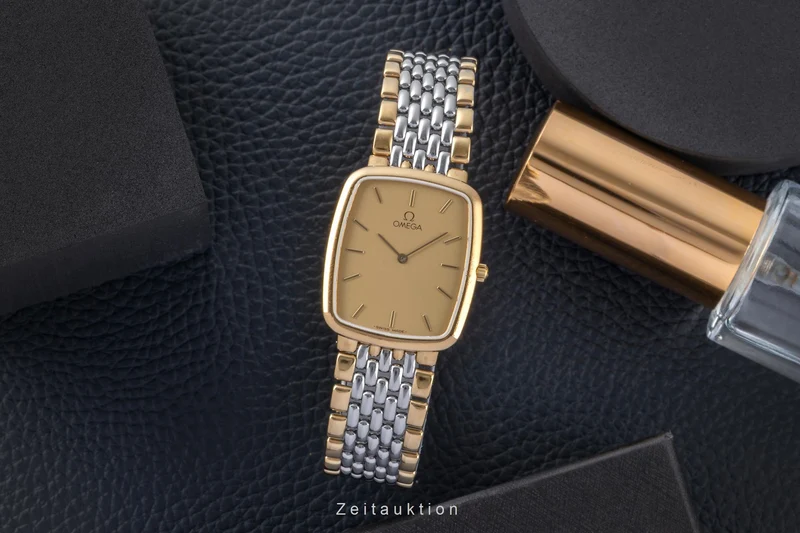Omega De Ville gilt-brass quartz unisex 395.0876.2 [2507483]