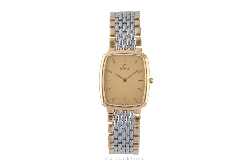 Omega De Ville gilt-brass quartz unisex 395.0876.2 [2507483]