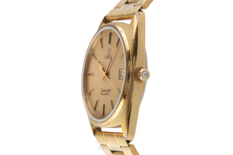 Omega Seamaster gilt-brass quartz men's watch 196.186 396.0910 Vintage [2507431]
