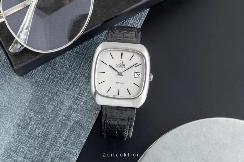 Omega De Ville steel quartz men's watch 192.0030 Vintage [2507341]