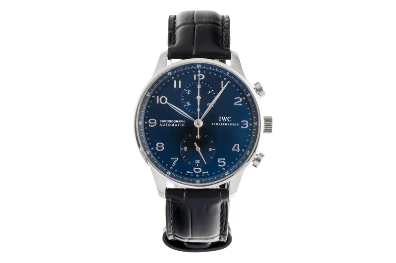 IWC Portugieser chronograph steel automatic men's watch IW371447 LP: 9100EUR [2601271]